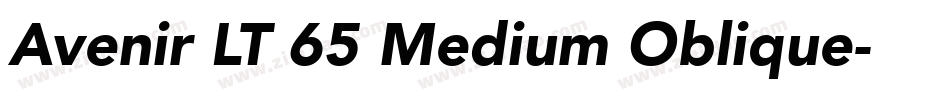 Avenir LT 65 Medium Oblique字体转换